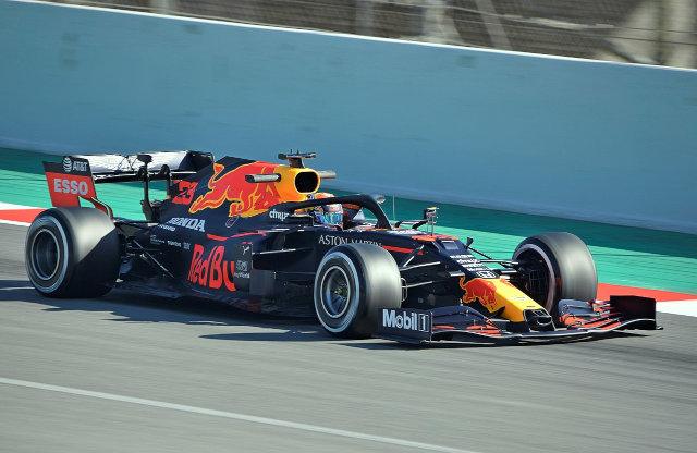 Formula One car on racetrack